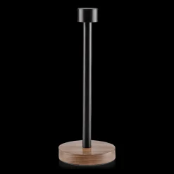 Wood and Iron Paper Towel Holder